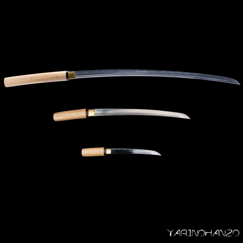 SHIRASAYA MIFURI SHINKEN | 3er Schwerter Set  | KATANA, WAKIZASHI UND TANTO | SAMURAISCHWERT | HANDGEFERTIGT