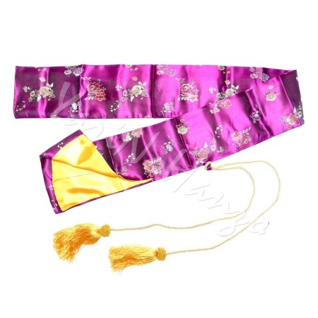 SEIDENHÜLLE violett mit gelben und roten Blumen  Mehr Infos: http://www.budogushop.de/products/seidenhulle2/