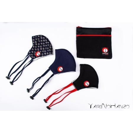 Set mit 3 YariNoHanzo-Gesichtsmasken und einer Tragetasche