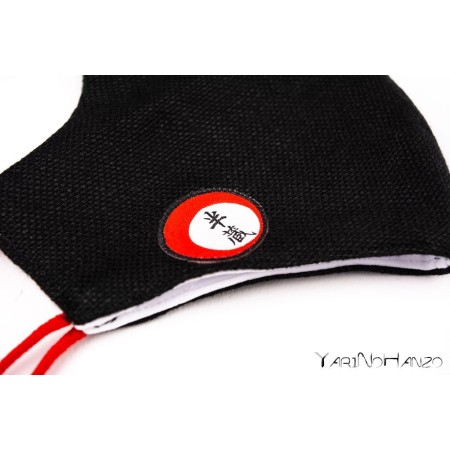 YariNoHanzo schwarzer Mundschutz | 100% LEINEN | MADE IN ITALY