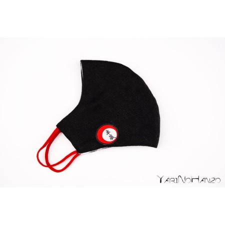 YariNoHanzo schwarzer Mundschutz | 100% LEINEN | MADE IN ITALY 2